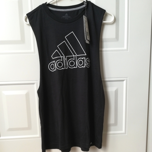Adidas Black Muscle Tank Top NWT - Picture 1 of 3